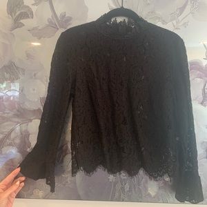 Black lacey crop top